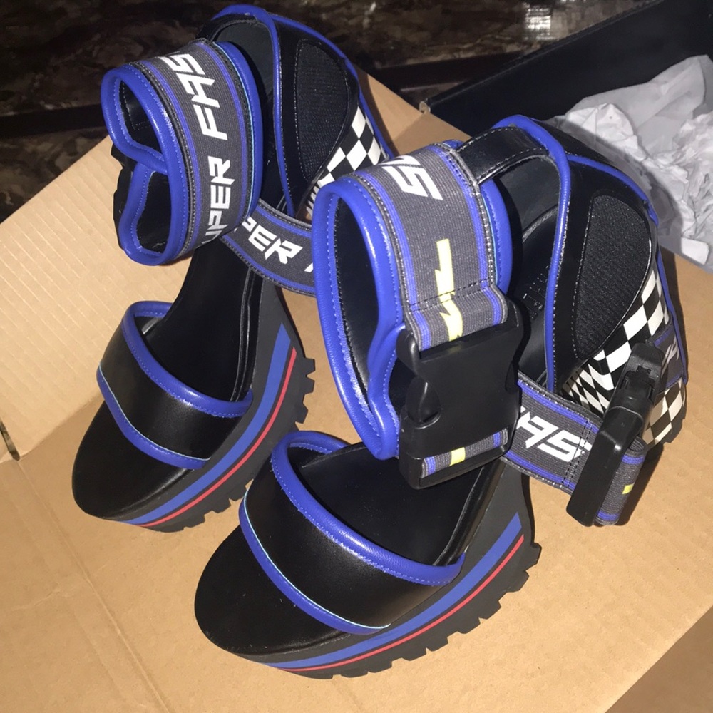 Racer buckle heels size 9